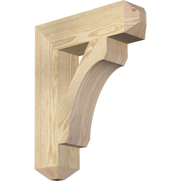 Ekena Millwork Legacy Craftsman Rough Sawn Bracket, Douglas Fir, 4"W x 16"D x 20"H BKT04X16X20LEC04RDF - main